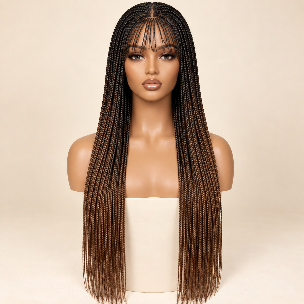 Ombre box braided lace front wig from BSlay Beauty
