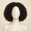 African Small Rolls wig, Black, 10 inch, mannequin primary, AI-generated visualization