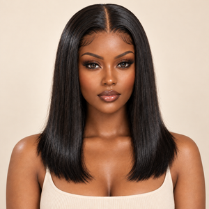 Long Straight Human Hair Lace Front Wig – 13x4 or 13x6