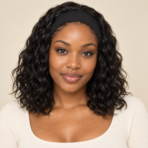 Water Wave Headband Human Hair Wig