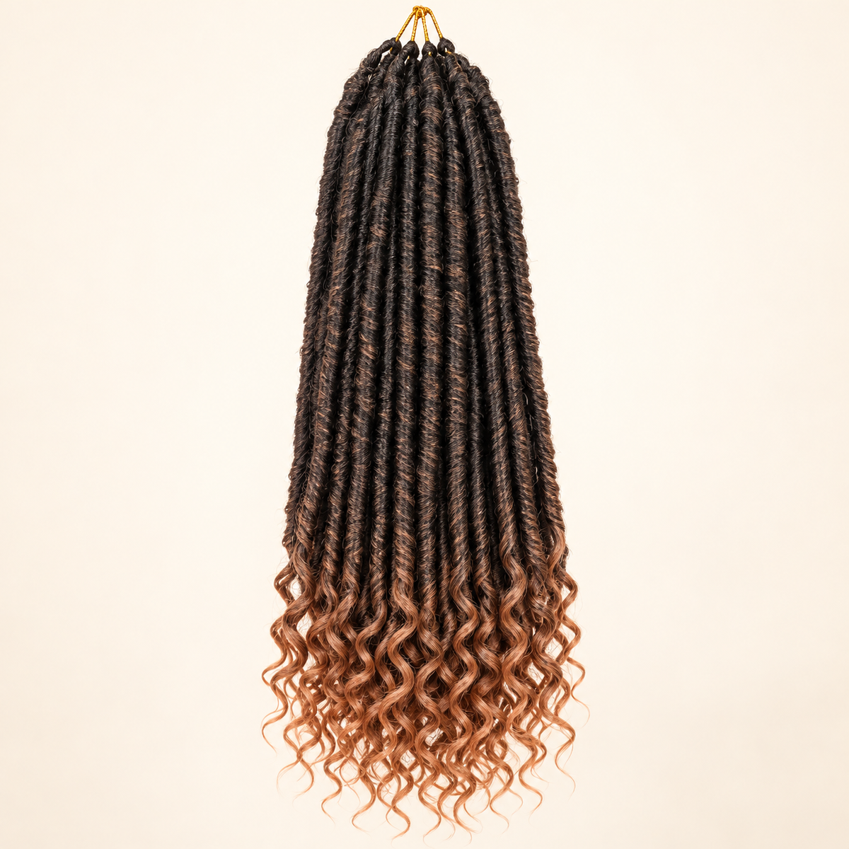 Goddess faux loc crochet extensions, color 1B 30, 20 inch