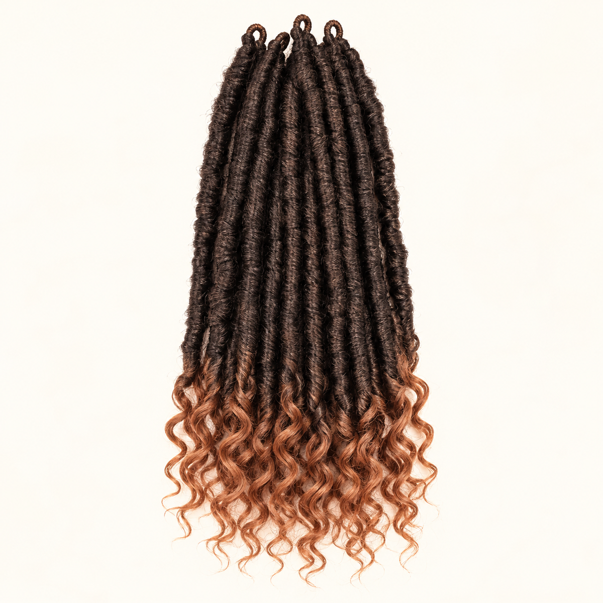 Goddess faux loc crochet extensions, color 1B 30, 16 inch