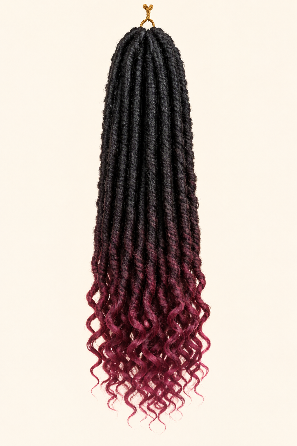 Goddess faux loc crochet extensions, color 1B BUG, 16 inch