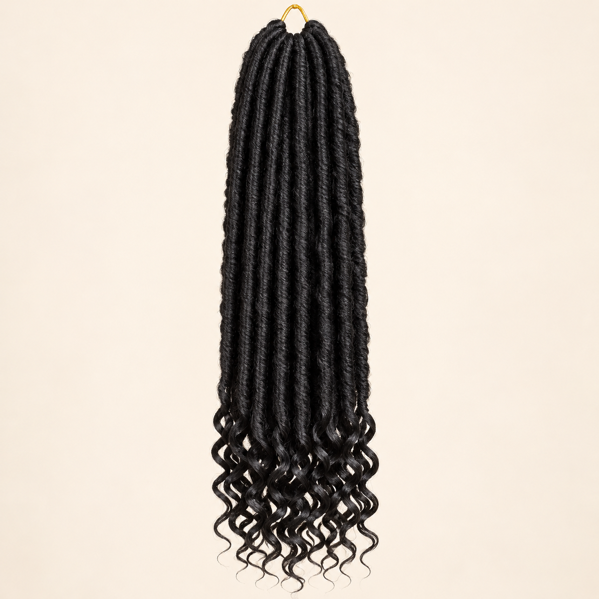 Goddess faux loc crochet extensions, natural black 1B, 20 inch