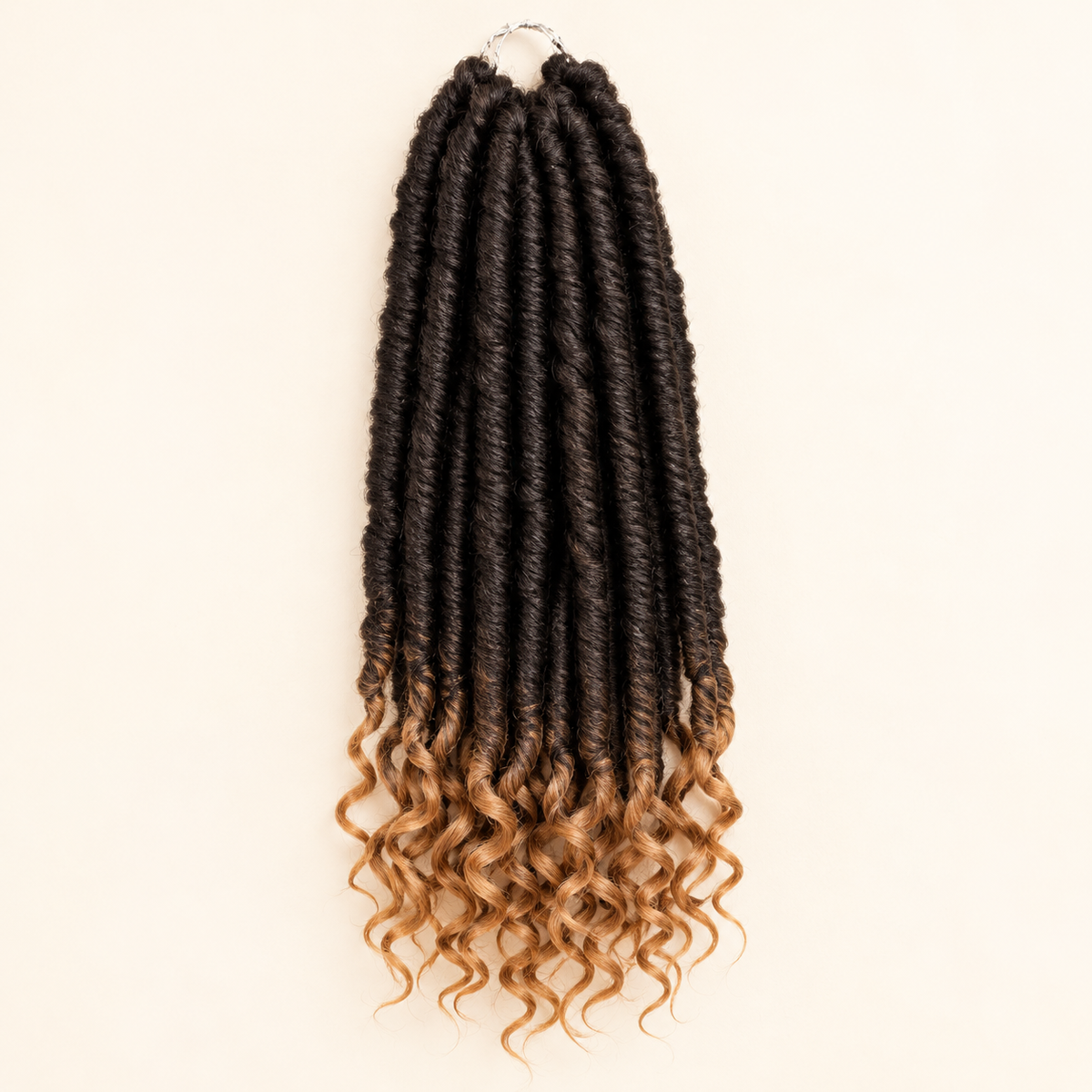 Goddess faux loc crochet extensions, color 1B 27, 16 inch