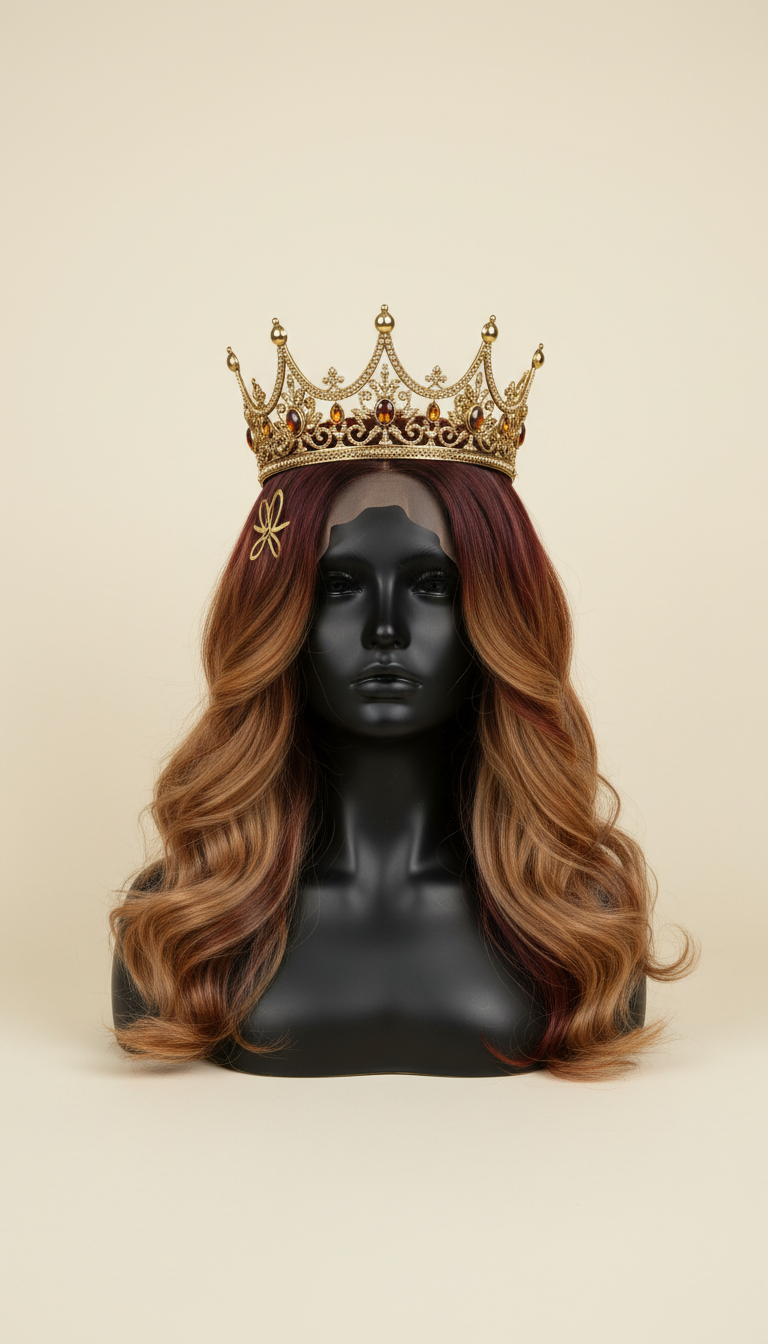 Showstopper Gold Crowned Full Cap Wig