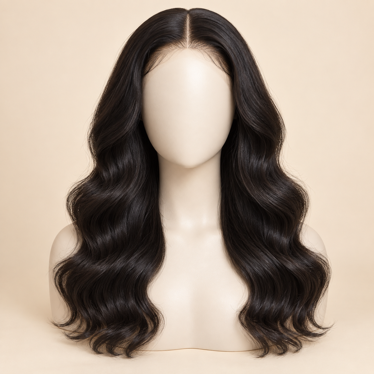 Body Wave human hair wig, 13x4 lace, 20 inch, variant view, AI-generated visualization