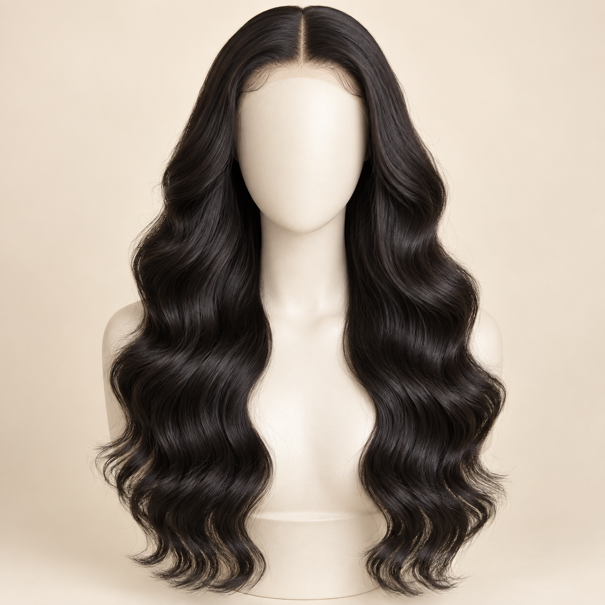 Body Wave human hair wig, 13x4 lace, 22 inch, variant view, AI-generated visualization