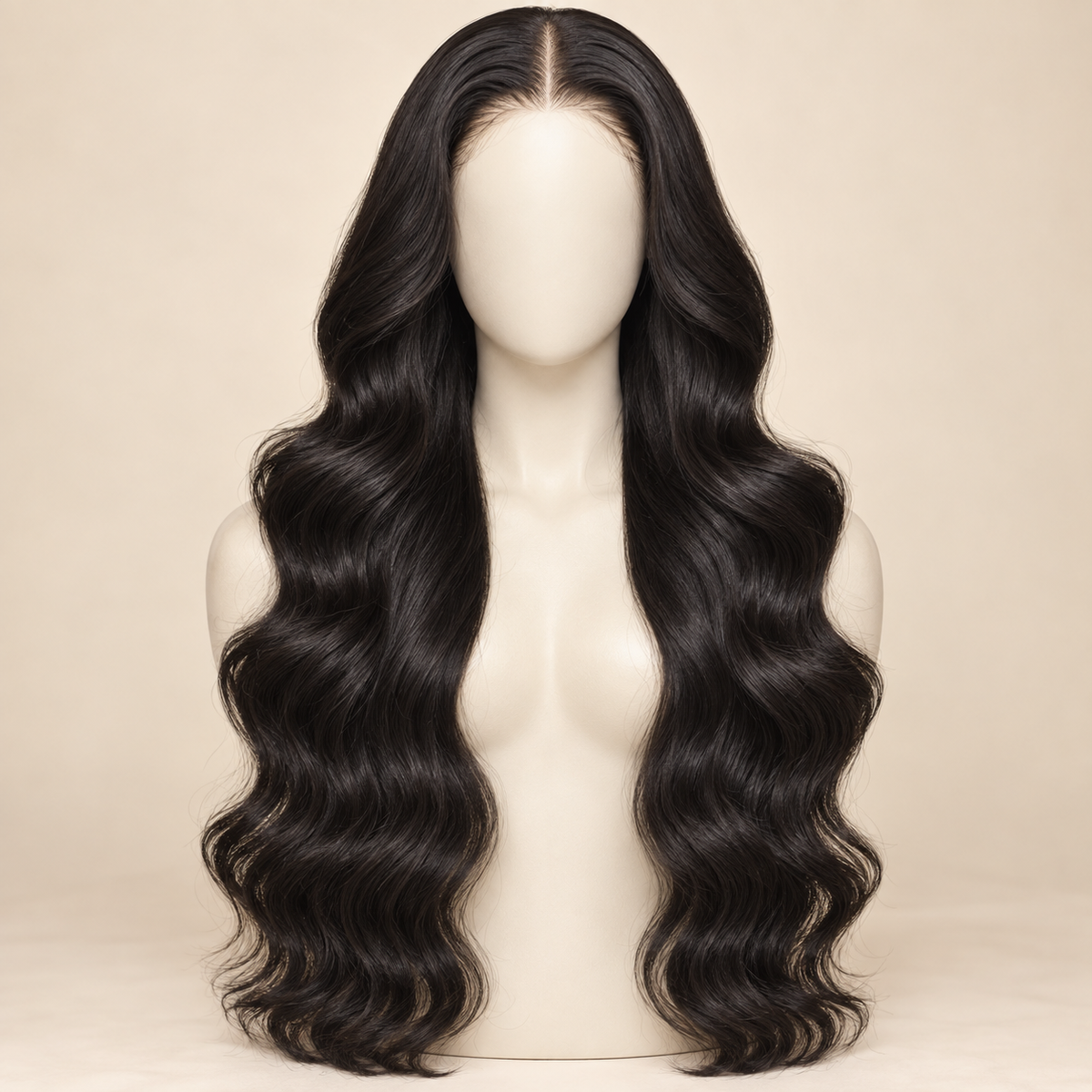Body Wave human hair wig, 13x6 lace, 24 inch, variant view, AI-generated visualization