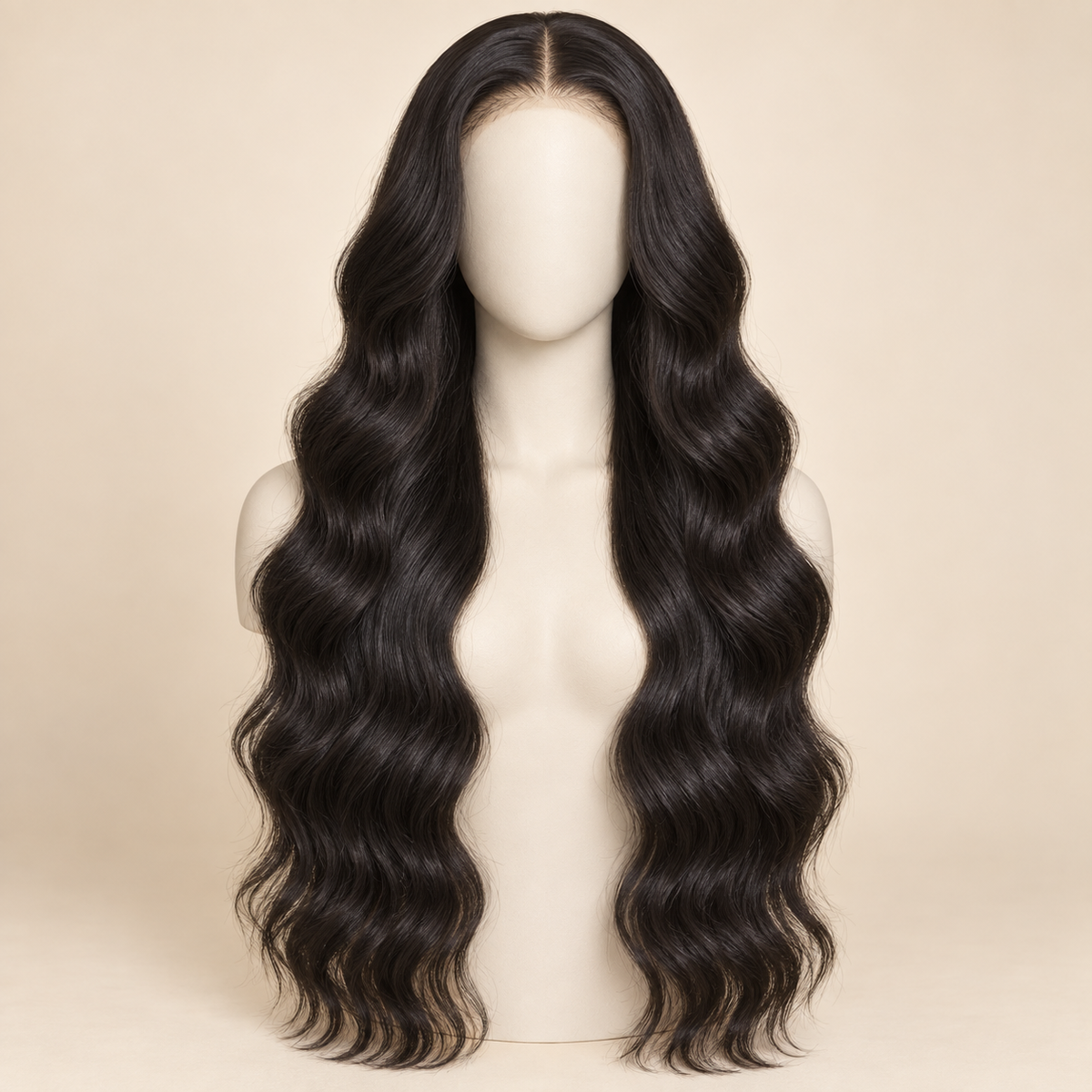 Body Wave human hair wig, 13x4 lace, 26 inch, variant view, AI-generated visualization