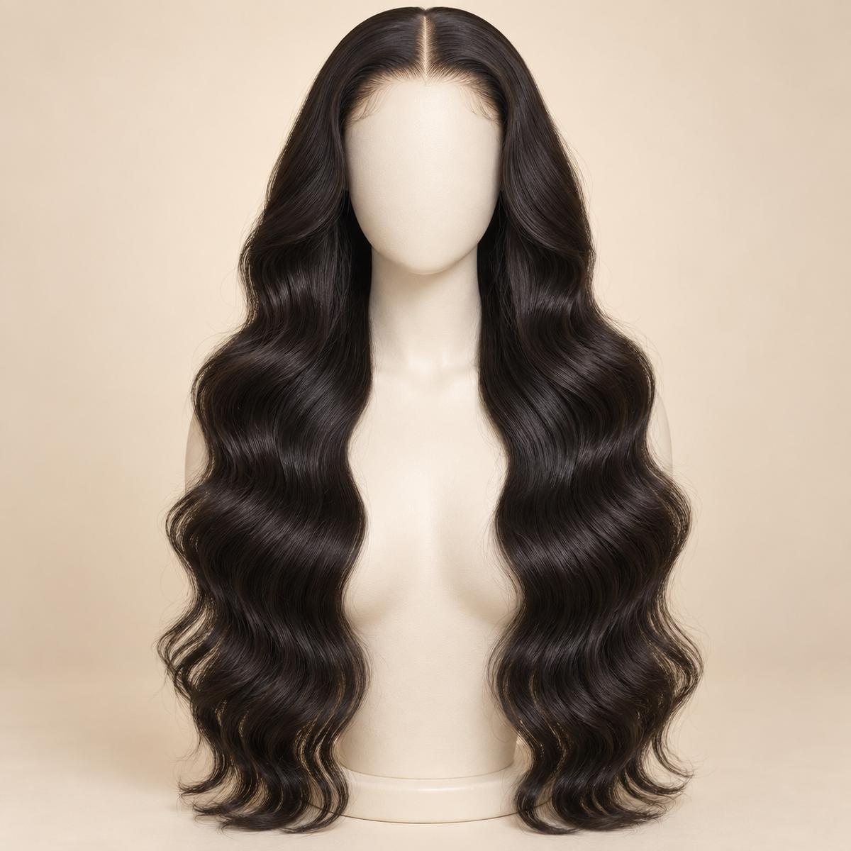 Body Wave human hair wig, 13x6 lace, 26 inch, variant view, AI-generated visualization