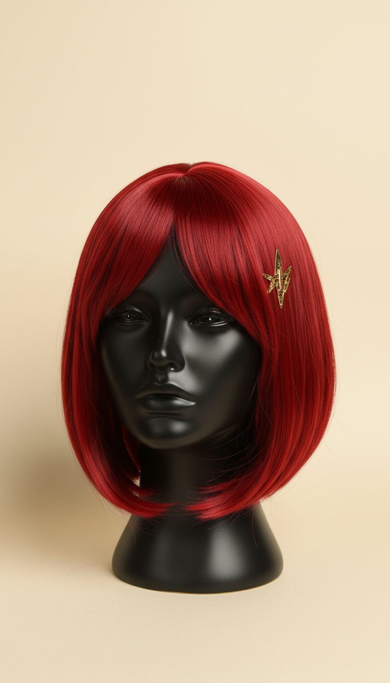 Scarlet Pop Shoulder-Length Bob Wig
