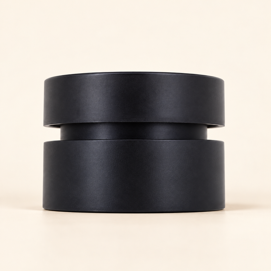 Edge control styling wax, black jar hero view, AI-generated visualization.