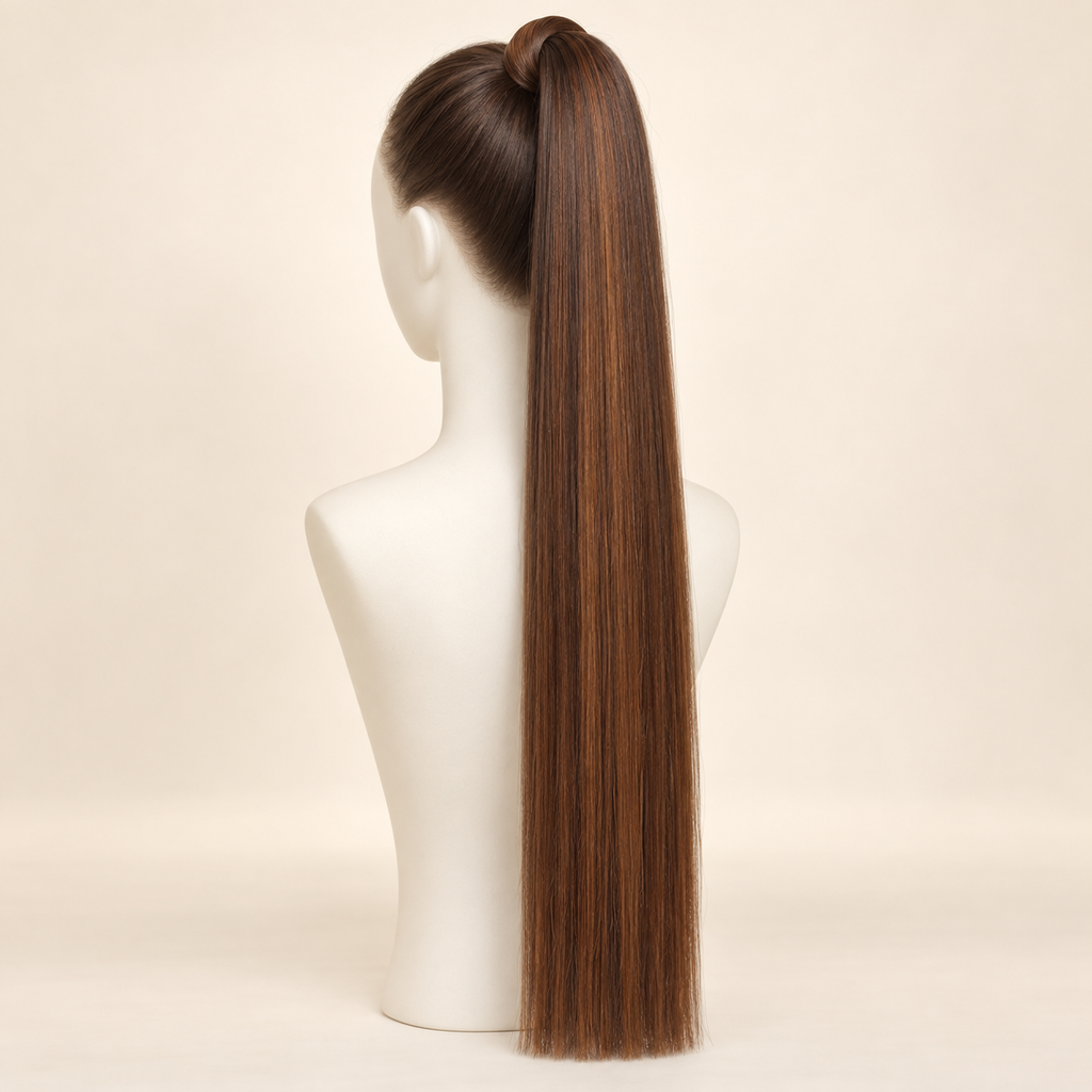 Straight Wrap-Around Ponytail Extension — color 2/30 — AI-generated color visualization