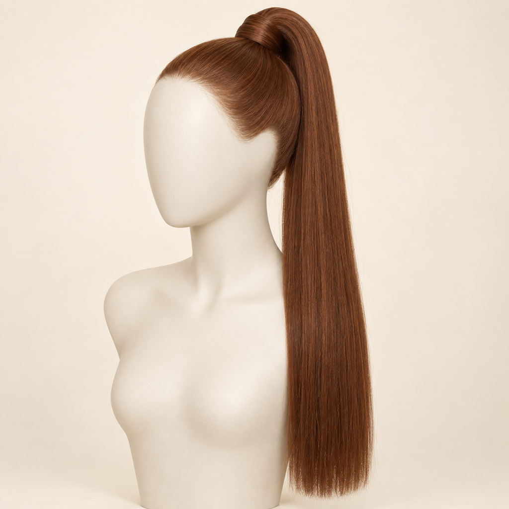 Straight Wrap-Around Ponytail Extension — color 30 — AI-generated color visualization