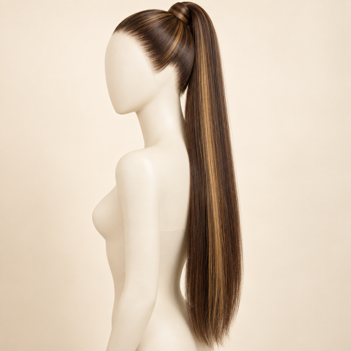 Straight Wrap-Around Ponytail Extension — color 4H27 — AI-generated color visualization